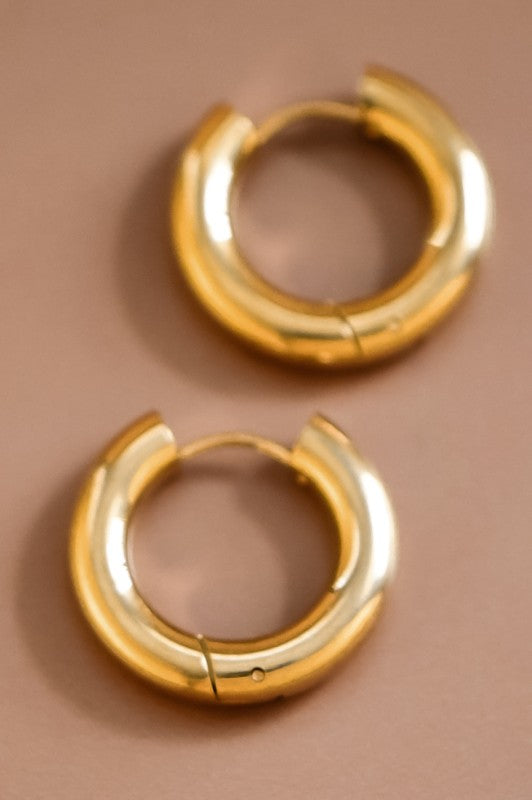 Gold Non Tarnish Hoops