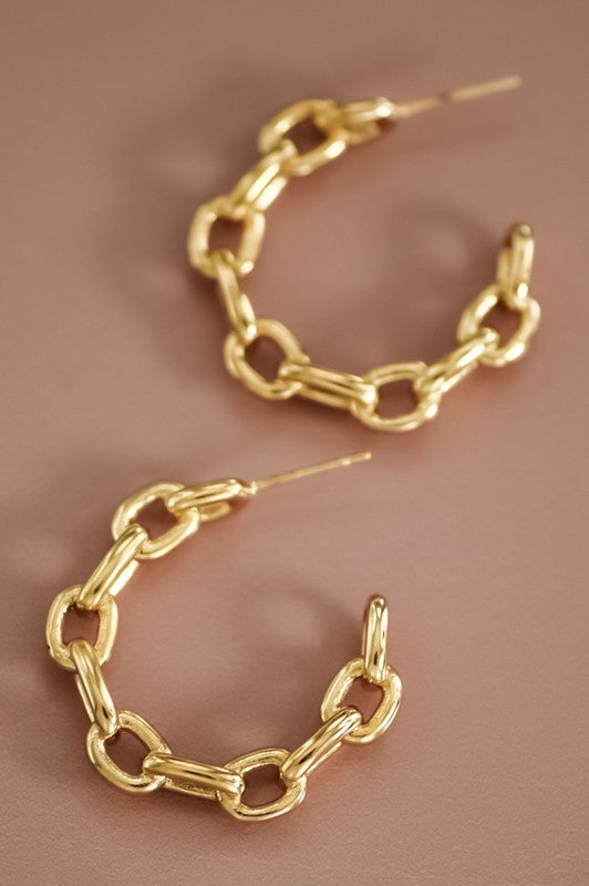 Chain Hoop Earrings