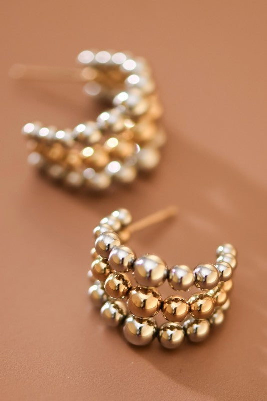 Beaded Hoop Earrings