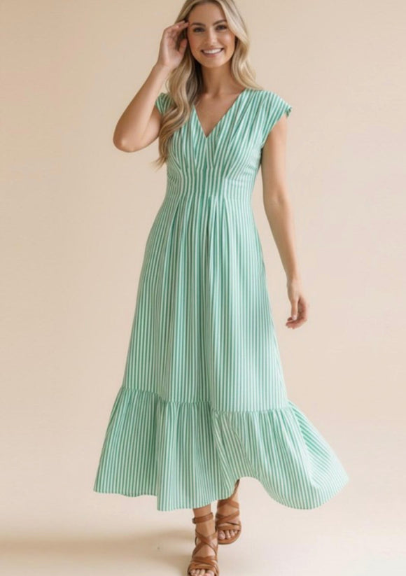 knee length dresses for ladies Baltic Born Womens Ellie Ruffle Top Dress | Deep Teal main image 1