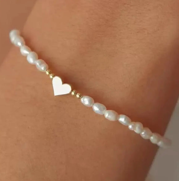 Pearl Heart Bracelet