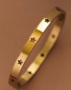 Gold Bangle With Stars